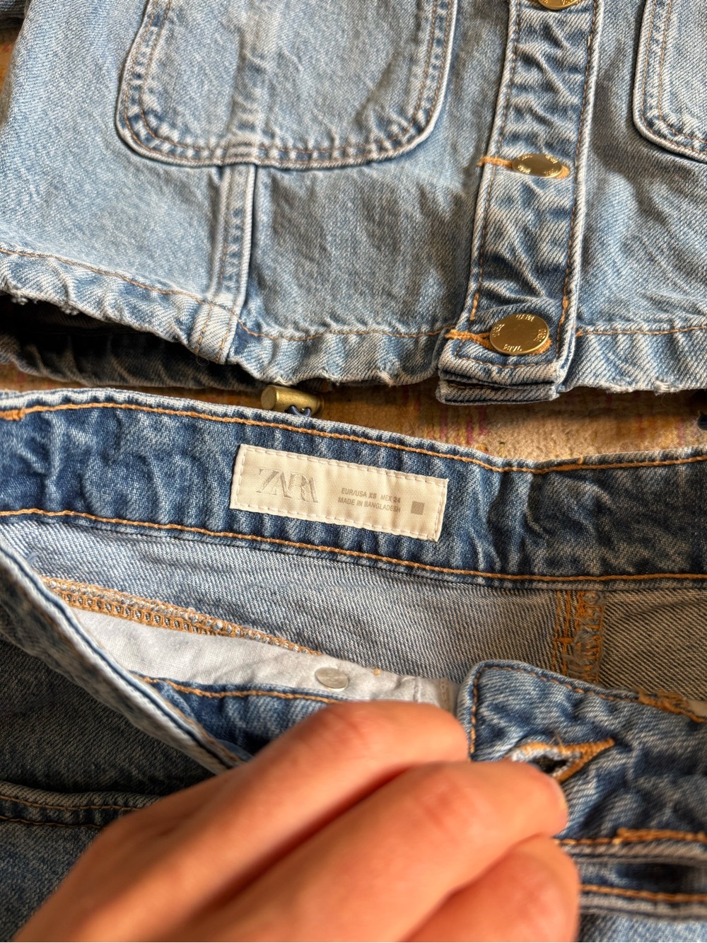 Zara two piece denim skort set - Picture 4 of 6